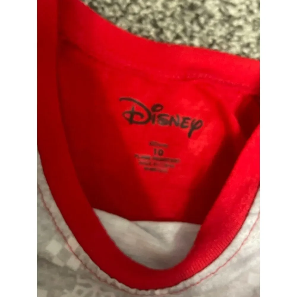 Disney Minnie Mouse Gray and Red Winter Holiday Girl's Nightgown 10